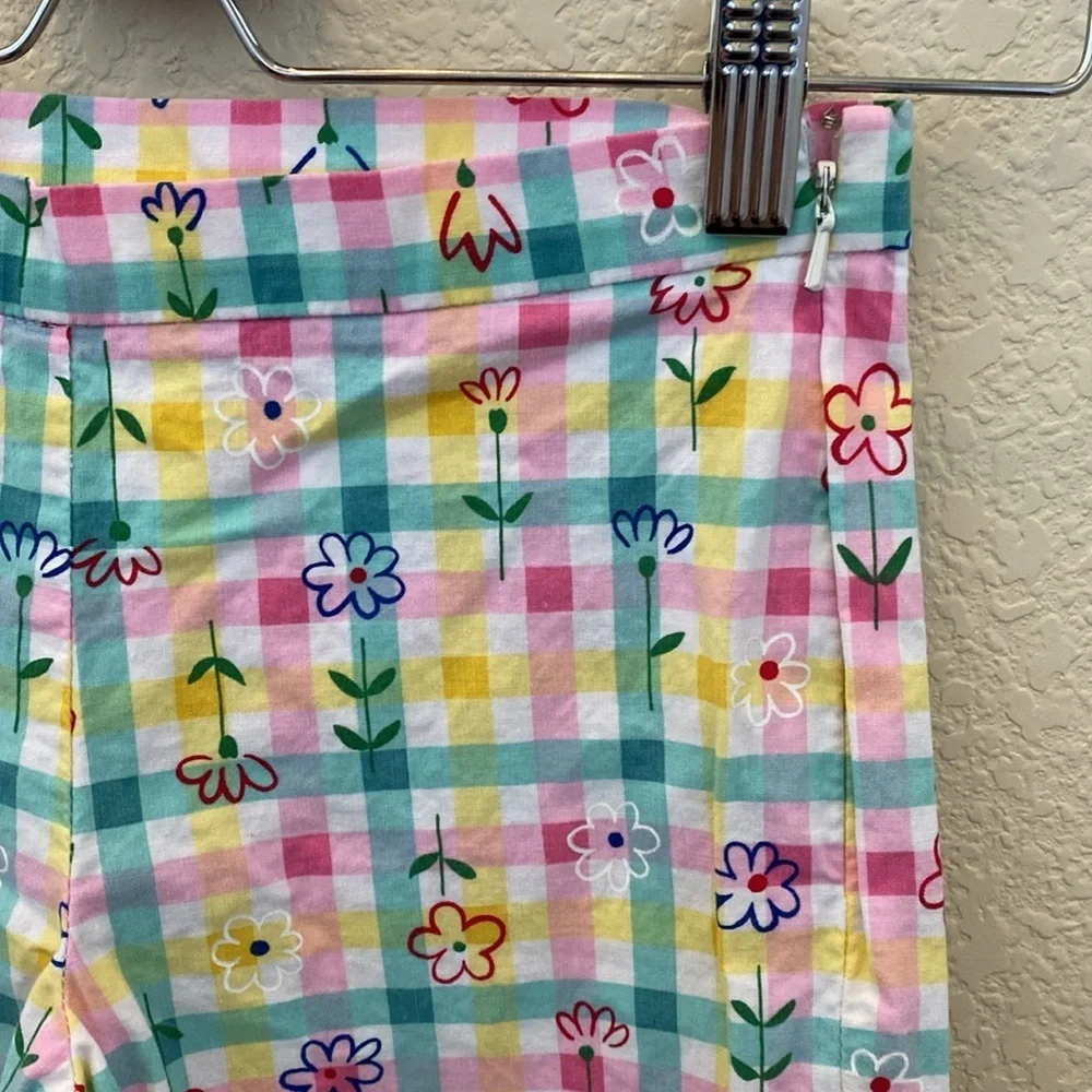 American Girl Picnic Time Multicolor Checkered Capri Pants. Size 7. 2001